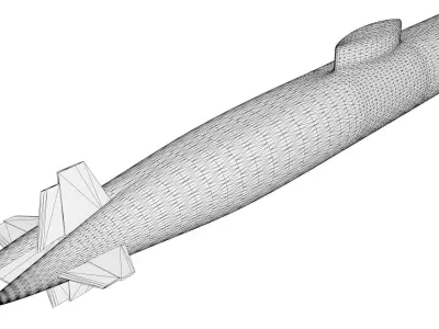 K-222 Submarine 3D model