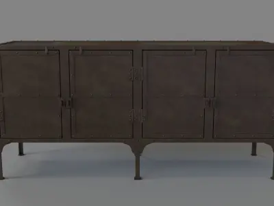 Owen Industrial Chic Console Cabinet 3D model purchase