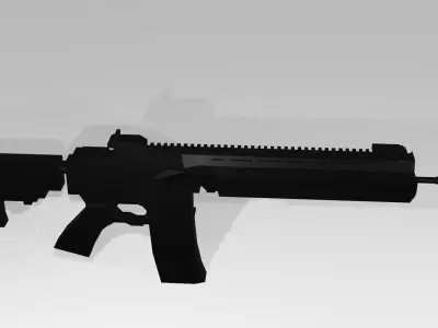 CM619 Model in Black tactical wargaming Low-poly 3D model