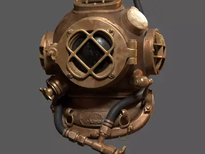 Diving Helmet Low-poly 3D model purchase