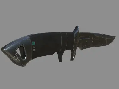 Tactical Knife Free low-poly 3D model buy