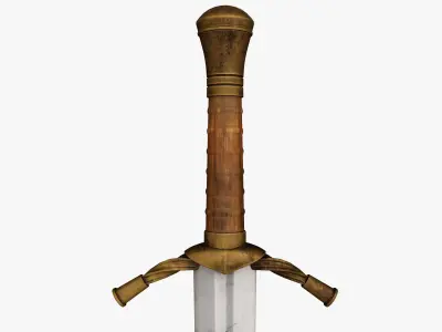 Medieval weapons Low-poly 3D model 8