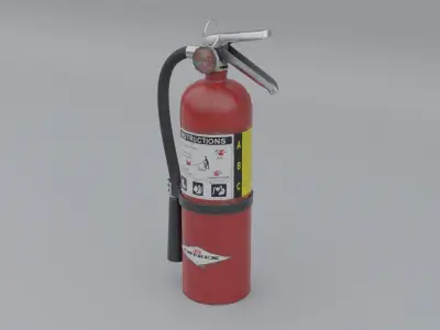 Fire Extinguisher Low-poly 3D model 17
