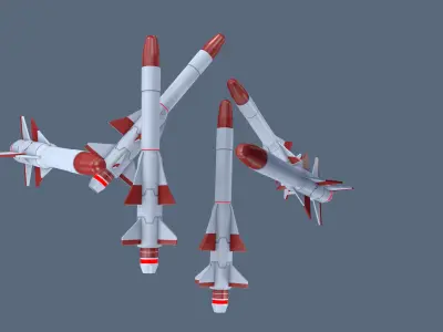 Missiles Low-poly 3D model