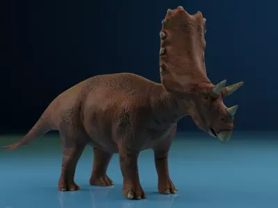 Triceratops  Rigged  Blender  Low-Poly Low-poly 3D model
