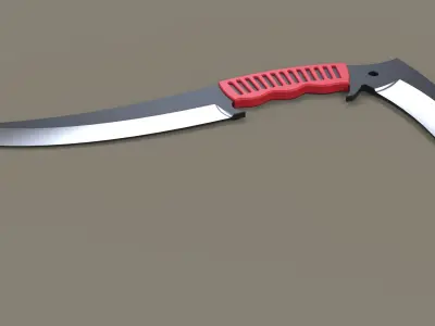 Dagger 2 knife with handle 3D model
