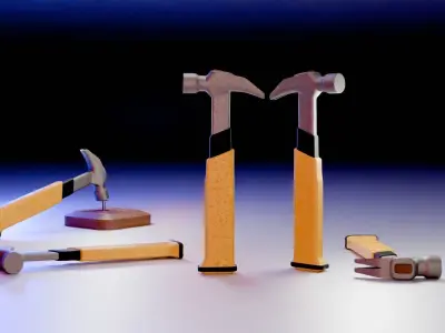 hammer Free low-poly 3D model 10