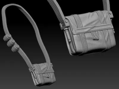 Airborne Trooper Pauldron and Sling Bag One12 Scale STL Files 3D print model