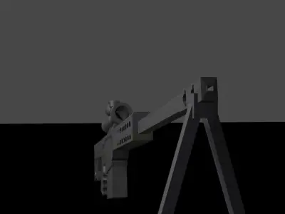 Sniper rifle M107 Low-poly 3D model