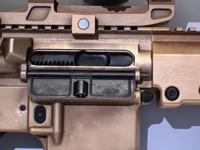 Recon Rifle 6mm Tactical Edition Low-poly 3D model