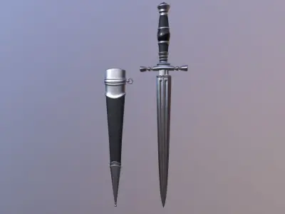 knife-02 sword Low-poly 3D model