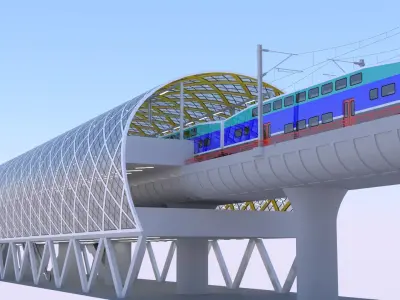 BiLevel train stations bundle 3D Model Pack