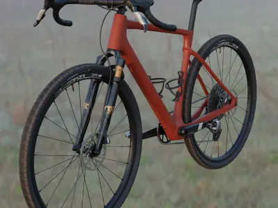 Gravel Road Carbon Bike 700C  3D model