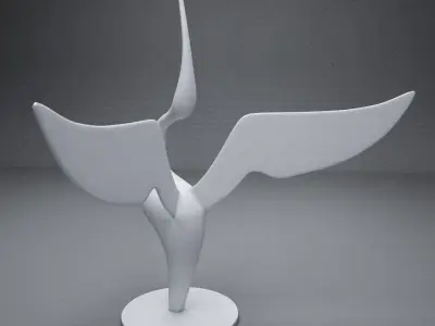 modern Abstract sculpture 04 3D model