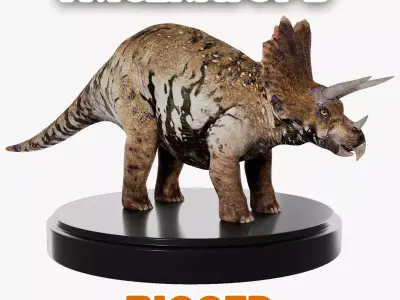 Triceratops Low-poly 3D model buy