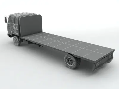  1991 Isuzu Flatbed Truck 3D model