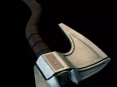 Viking Axe Low-poly 3D model shop