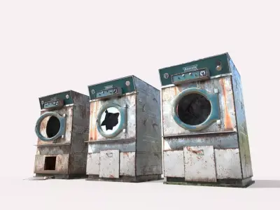 Old Dryers Of The Abandoned Hospital 3D model