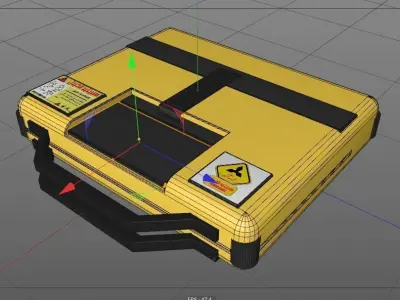 Futuristic crates hard surface realistic 3D model