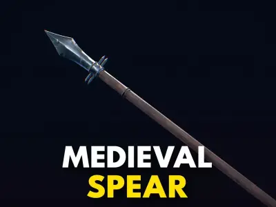 Medieval Weapon Spear  -PBR- Game Ready Low-poly 3D model