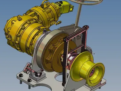 Anchor mooring winch H 12 K2 3D model