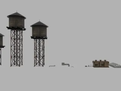 RoofTopAssets Low-poly 3D model