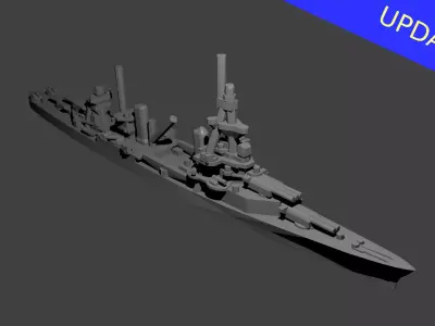 US Pensacola Class Cruiser Warship 3D print model