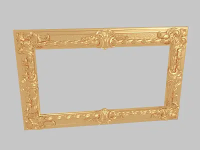 Classic frame of luxurious gold interior inlaid gold leaf CNC Texture order