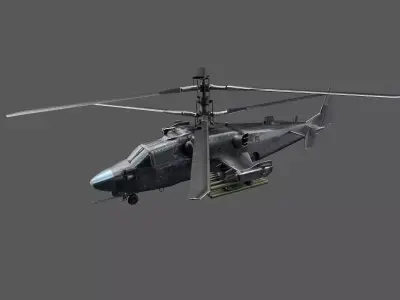 K-52 Helicopter Low-poly 3D model