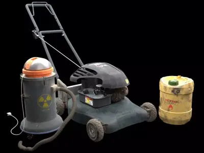 Industrial Props Set Law-Poly 3D Models Low-poly 3D model