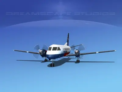 SAAB SF340 Texair 3D model