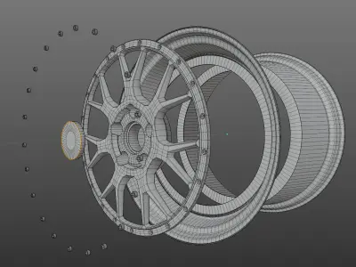 BBS wheels 3D model by JustasR3D