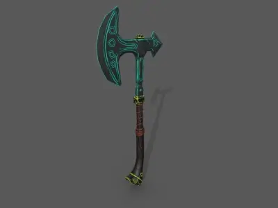 Nordic axe - PBR Low-poly 3D model