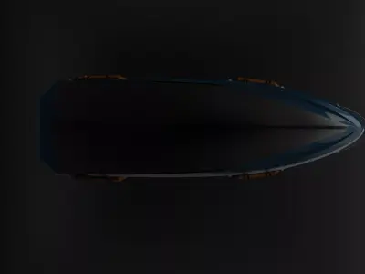 Allumunium Patrol Boat  Low-poly 3D model