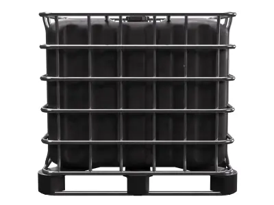 Intermediate black Bulk Container Low-poly 3D model