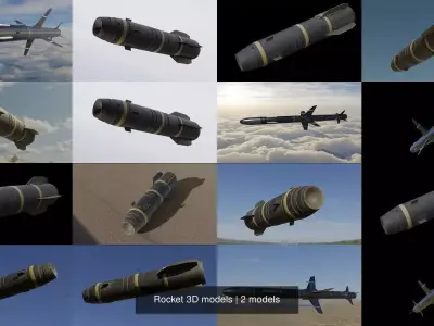 Rocket 3D models 3D Model Pack get