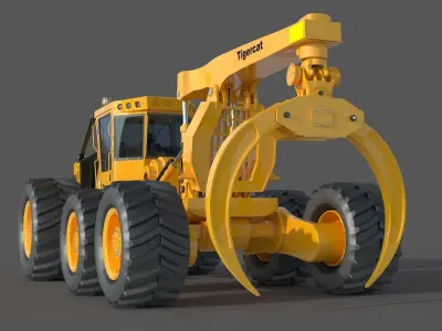 Tigercat Skidder Forestry Loader 635E 3D model