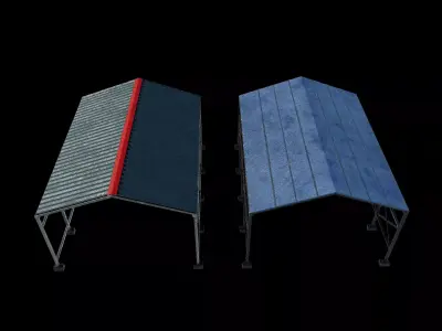 Industrial roof 3D model 3D model