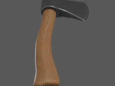 Axe Low poly PBR Simple Free low-poly 3D model