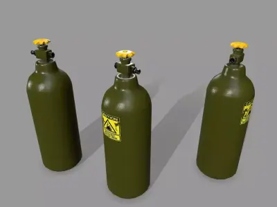 Propane Tank Low-poly 3D model 7