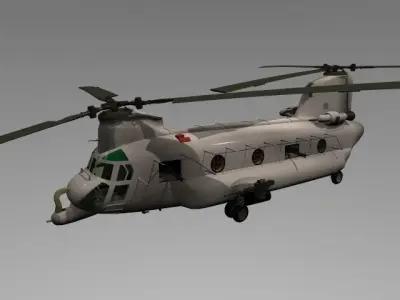 Tanker chinook helicopter - chinook helicopter 3D model