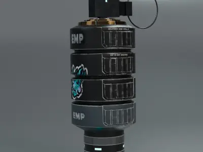 Hand Grenade EMP Model 3D Low-poly 3D model