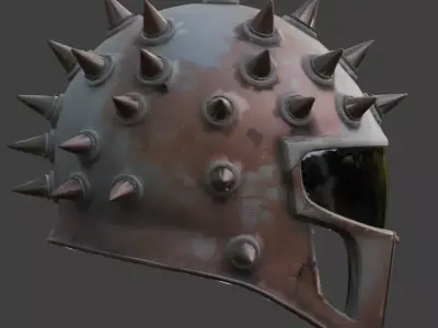 Wasteland Spiked Enforcer Helmet 3D Model Low-poly 3D model