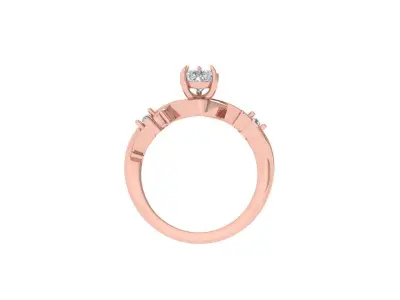 Pear Ring 3D print model shop