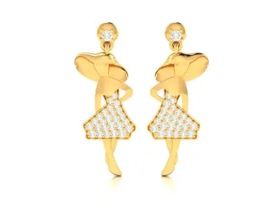 Women Diamond Earring 3D print model
