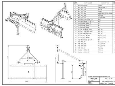 WG 1015 - Rear mounted blade 3D model purchase