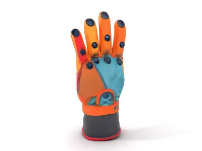 Colorful Protective Glove Model Pack Low-poly 3D model