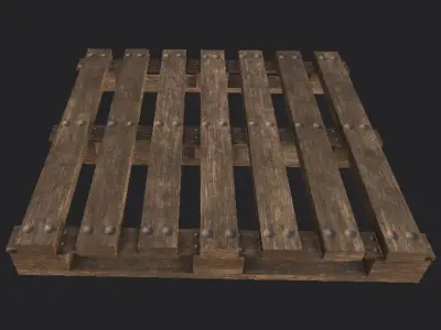 Wooden Pallet Free low-poly 3D model shop