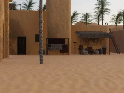 Desert Village Layout 3D model purchase