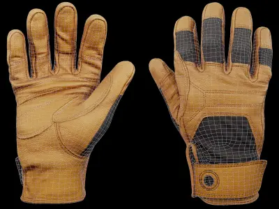 Tactical Gloves 029 Low-poly 3D model